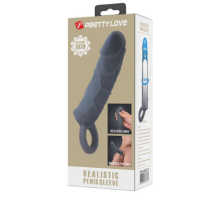 PRETTY LOVE REALISTIC PENIS SLEEVE - BLACK